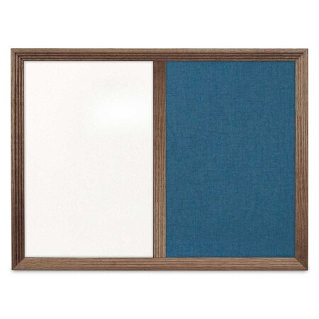 United Visual Products Enclosed Corkboard, 1 Door, 60"x36", 4" Fra UV3417-SATIN-BUFF